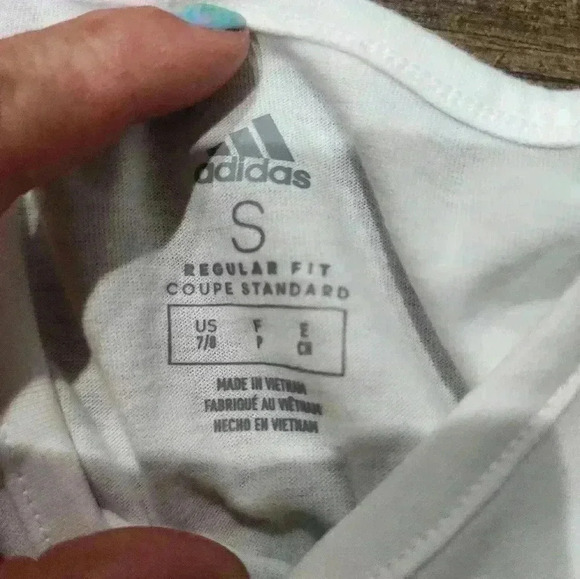 Girls Small (7/8) Adidas Logo Graphic Tank Top Green And Pink, NEW - Picture 4 of 5